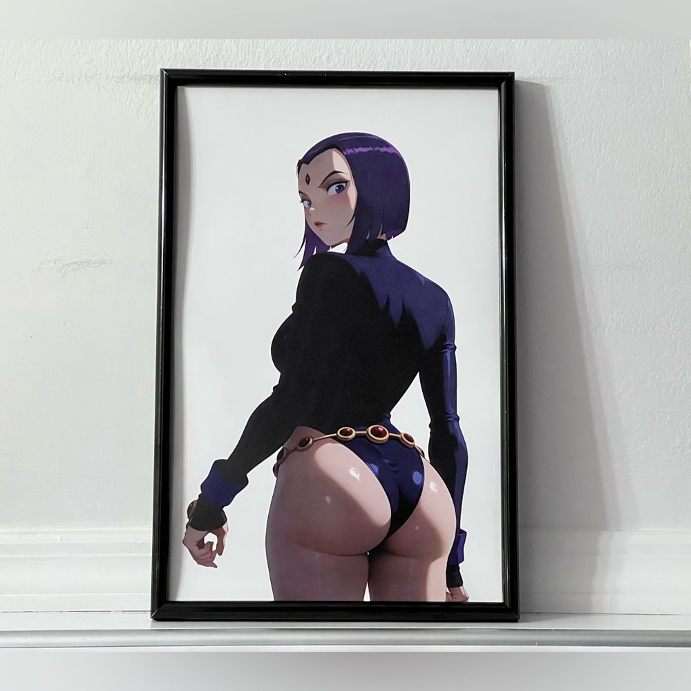 Teen Titans Raven Art pinup girl Poster